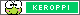 green horizontal rectangle button which says kerropi in white text. On the left side of the text is a white box with art of kerropi, a small cartoon frog, rolling its eyes